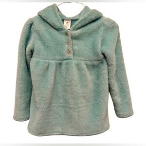 Carter’s Aqua Blue Bear Ear Fleece Hoodie 3T Toddler Girl Cozy Pullover